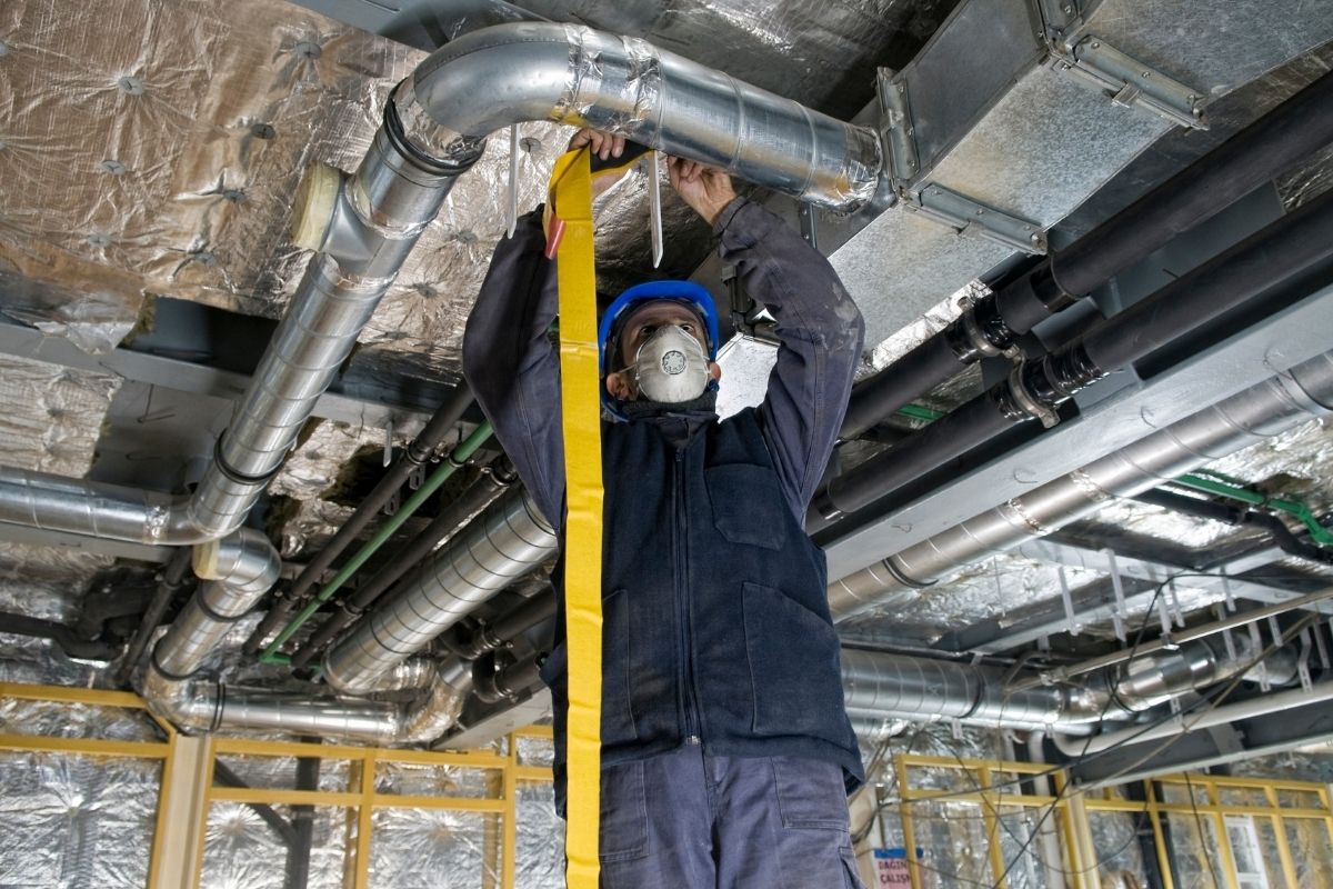Custom ductwork sealing and installation in Queens NY.